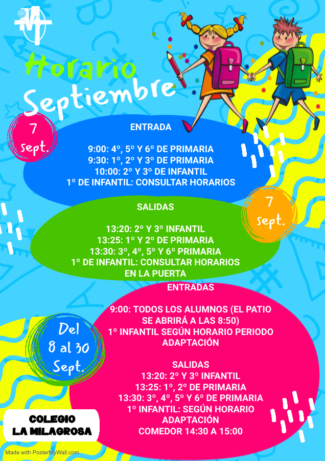 Horario Septiembre CURSO 2022-23