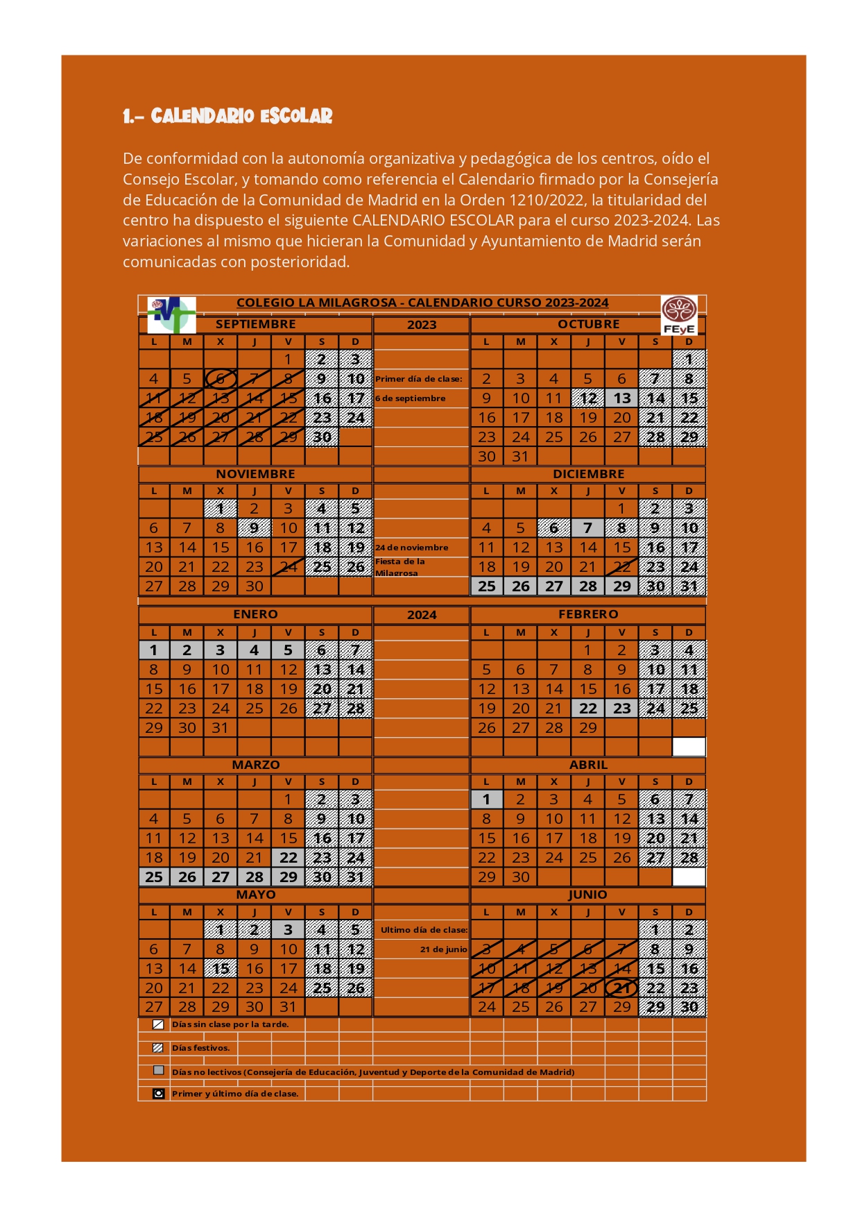 Calendario 2021-22